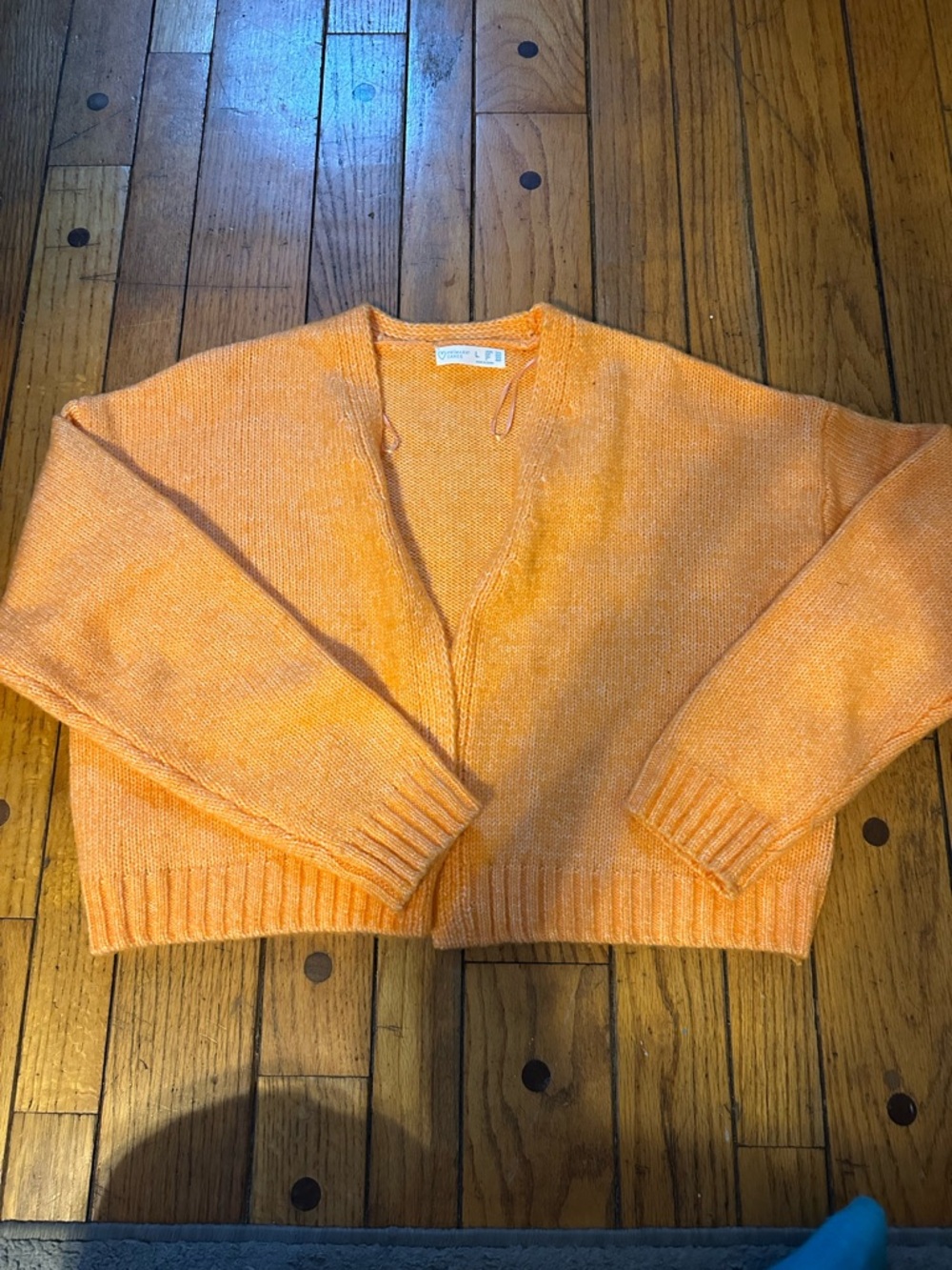 Primark Orange V-Neck Cardigan Sweater